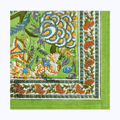 Green & Red Handmade Cotton Napkins Set Of 4 - My Store