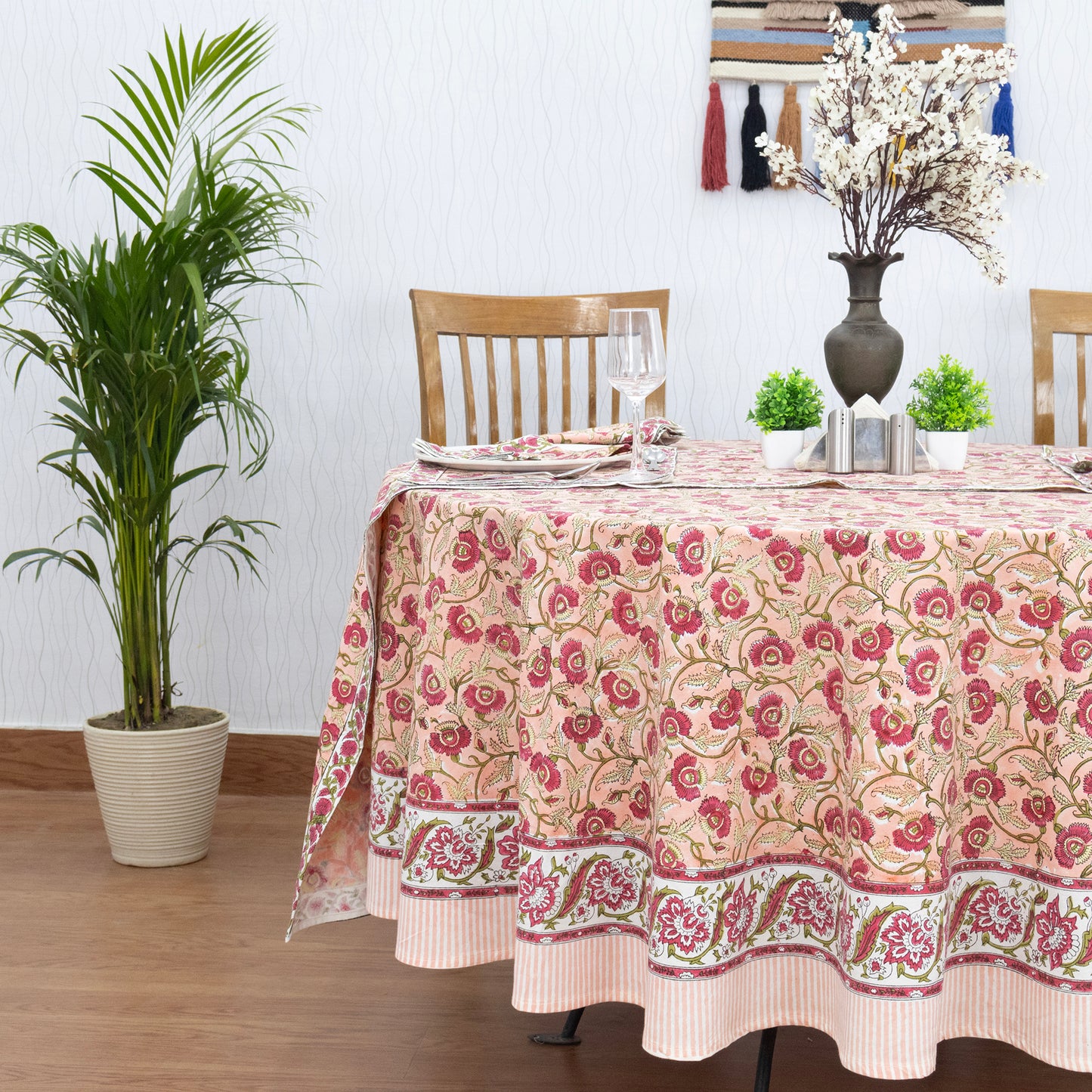 Indian Handmade Block Printed Cotton Tablecloth - My Store