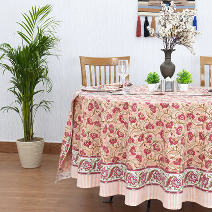 Indian Handmade Block Printed Cotton Tablecloth - My Store