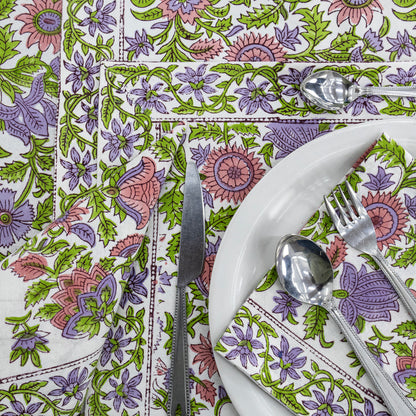 Handmade Block Printed Cotton Round Tablecloth - My Store