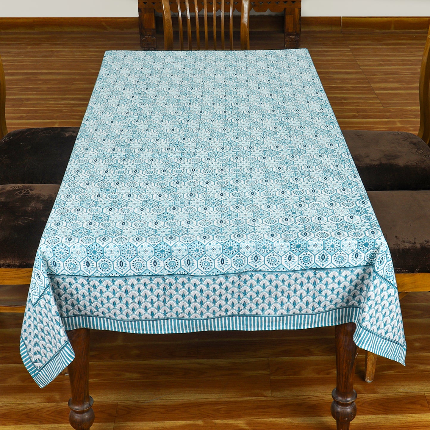 Rectangle Block Printed Cotton Table Cover - Dinning Decoration Table Linens - My Store