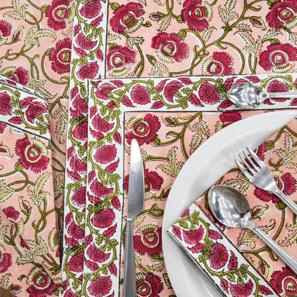 Indian Handmade Block Printed Cotton Tablecloth - My Store