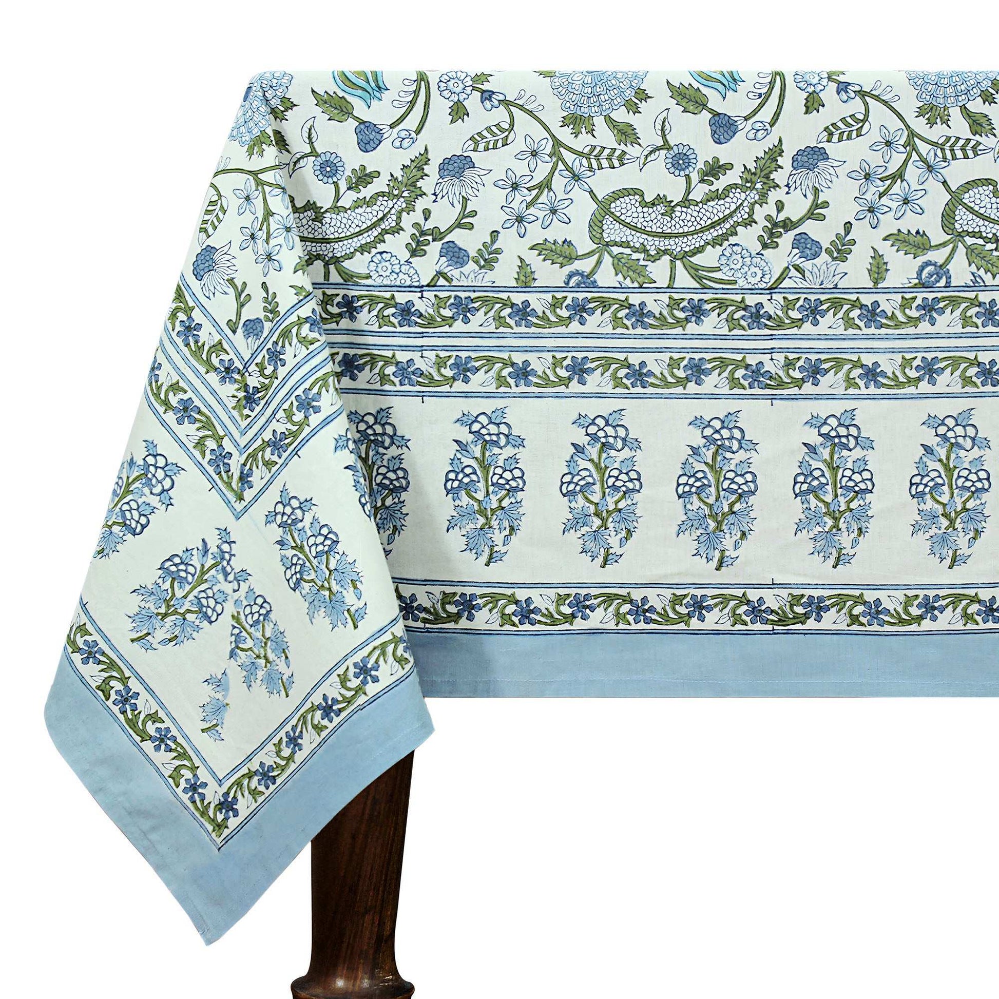 Indian Cotton Block Printed Table Cloth For Dinning Decor - My Store
