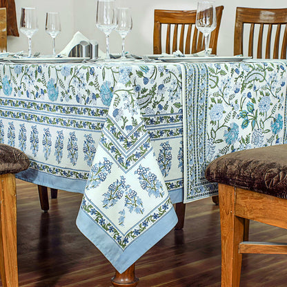 Indian Cotton Block Printed Table Cloth For Dinning Decor - My Store