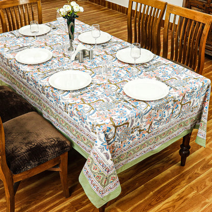 Multicolor Rectangle Tablecloth - Dining Table Linen - Cotton Table Cover - My Store