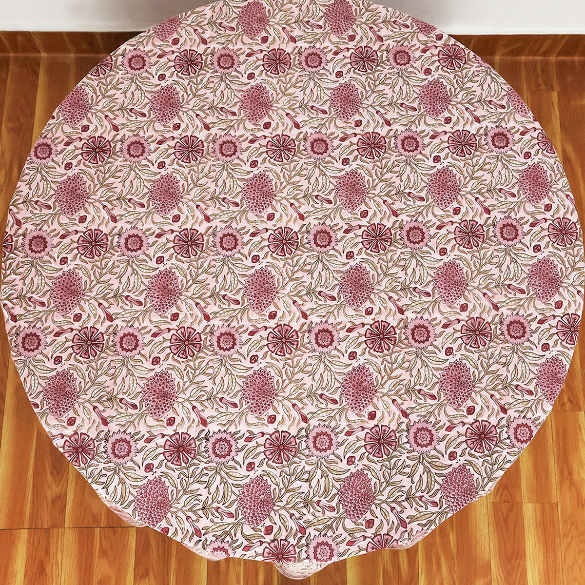 Handmade Block Printed Cotton Round Tablecloth - My Store