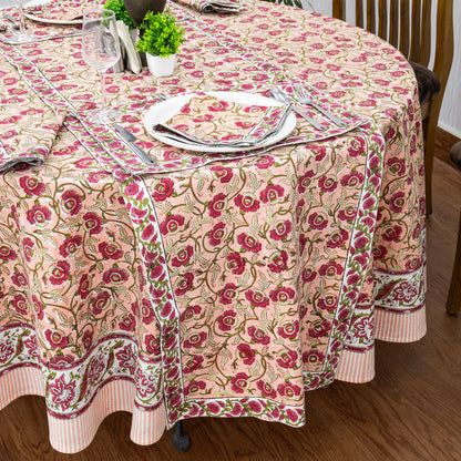 Indian Handmade Block Printed Cotton Tablecloth - My Store