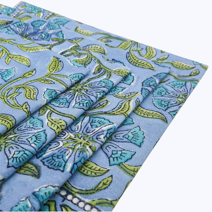 Cotton Handmade Block Printed Napkins Set Of 4 - My Store