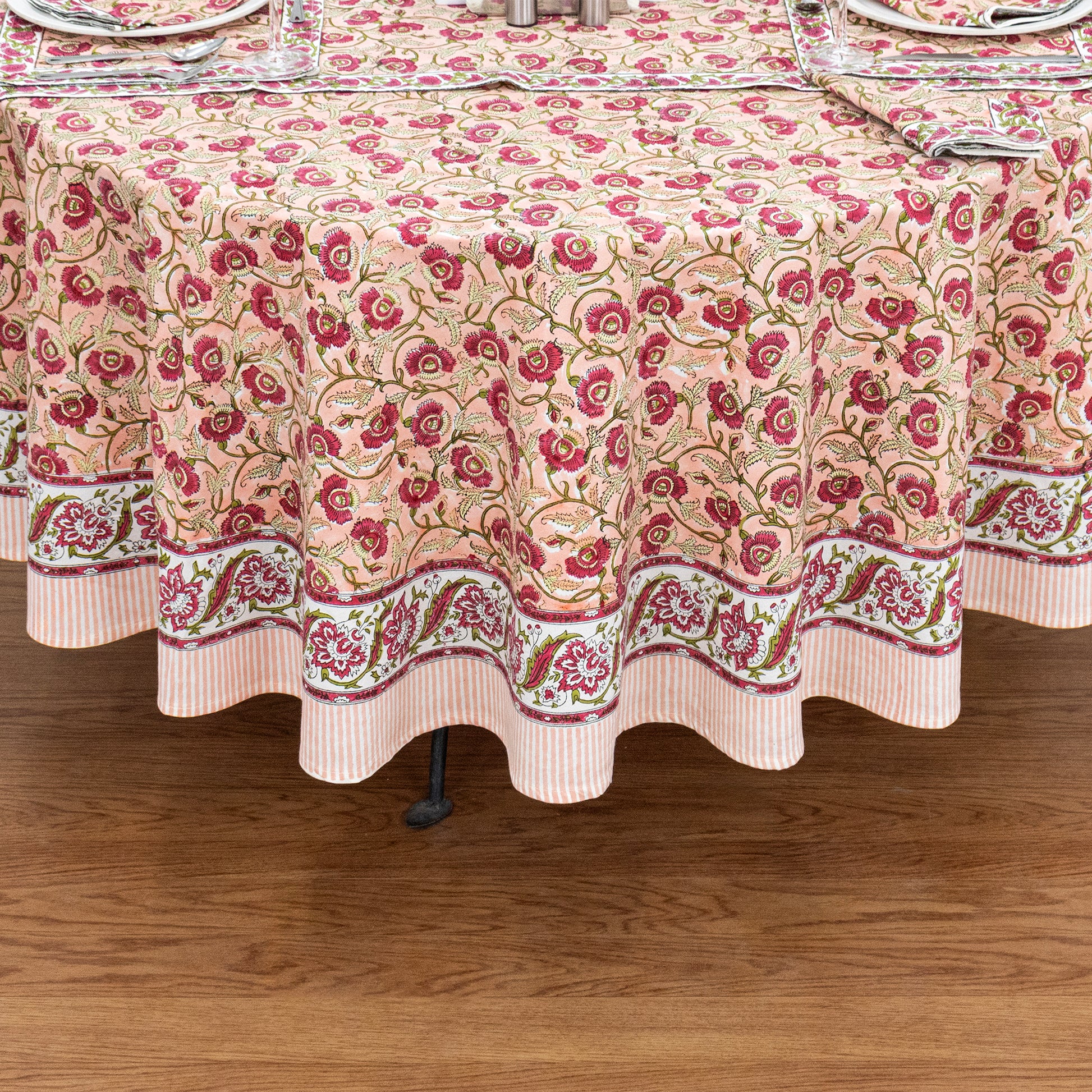 Indian Handmade Block Printed Cotton Tablecloth - My Store