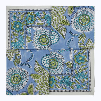 Indian Handmade Block Printed Cotton Napkins Set Of 4 - My Store
