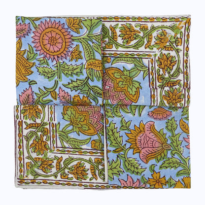 Indian Handmade Block Printed Cotton Napkins Set Of 4 - My Store