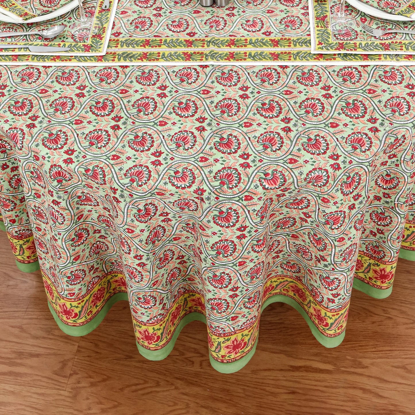 Red and Green Dining Tablecloth, Wedding Table Decorative Table Cloth - My Store