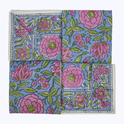 Handmade Block Printed Cotton Napkins Set Of 4 - My Store
