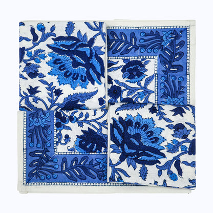 Cotton Handcrafted Block Print Set Of 4 Table Napkins - My Store