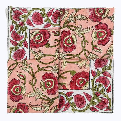 Indian Handmade Block Printed Cotton Napkins Set Of 4 - My Store