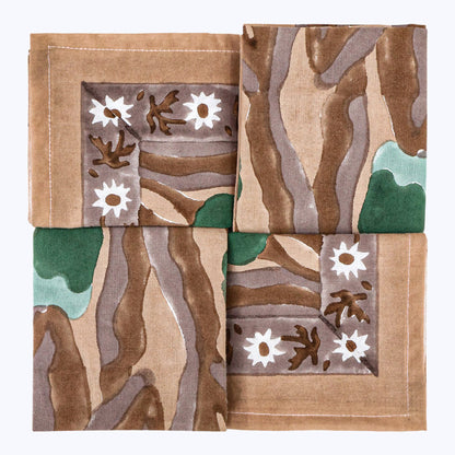 Handmade Block Printed Cotton Napkins Set Of 4 - My Store