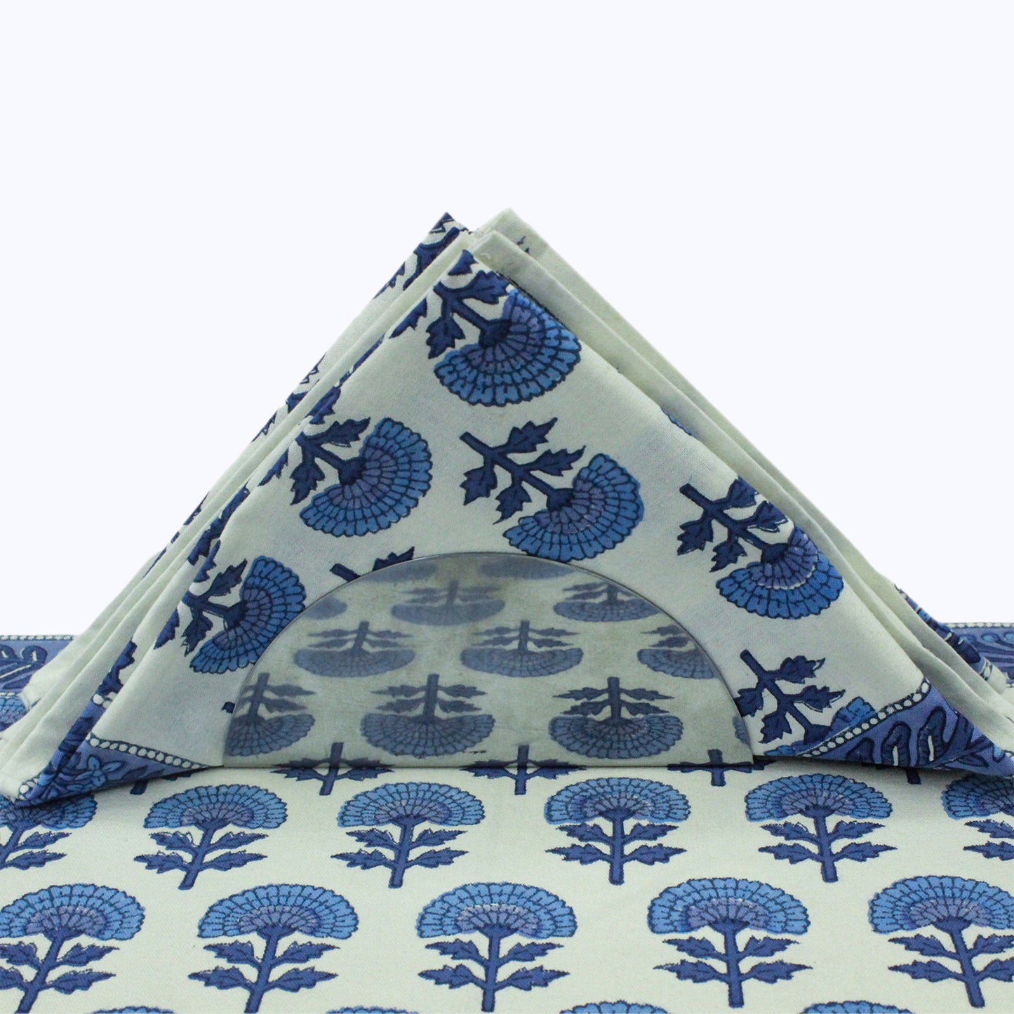 Hand Block Printed Dinning Cotton Set Of 4 Table Napkins - My Store