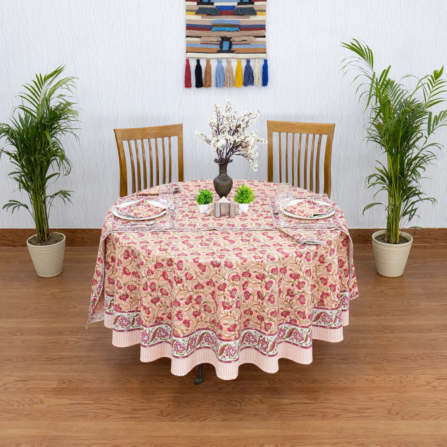 Indian Handmade Block Printed Cotton Tablecloth - My Store