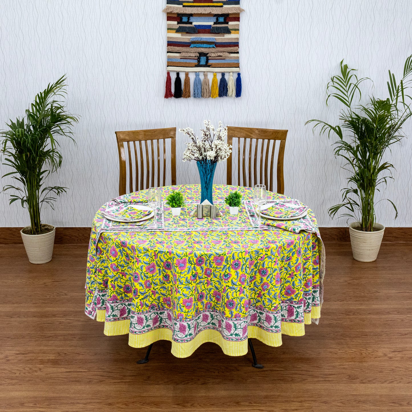 Handmade Block Printed Cotton Tablecloth - My Store