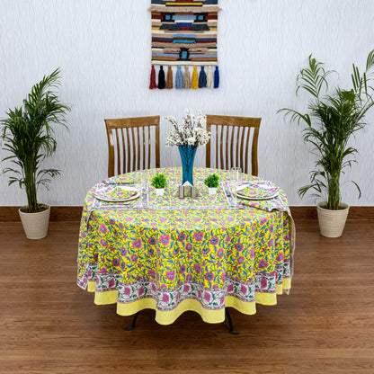 Handmade Block Printed Cotton Tablecloth - My Store