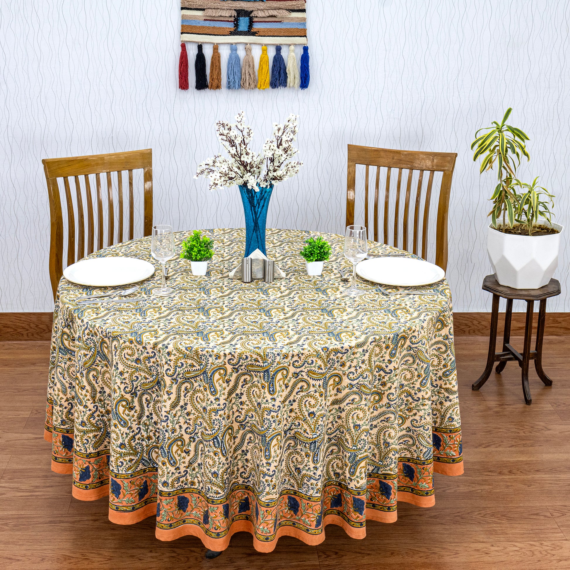 Indian Hand Crafted Table Cloth - Premium Cotton Table Cloth - My Store