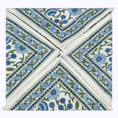 Indian Handmade Block Printed Cotton Napkins Set Of 4 - My Store