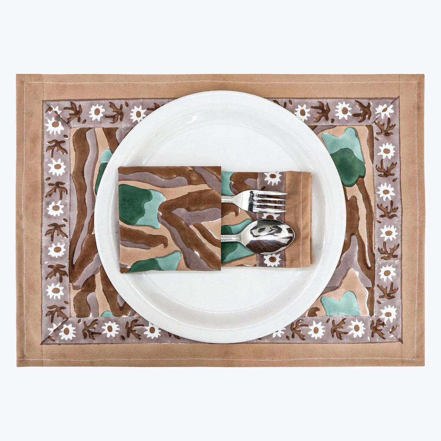 Handmade Block Printed Cotton Napkins Set Of 4 - My Store