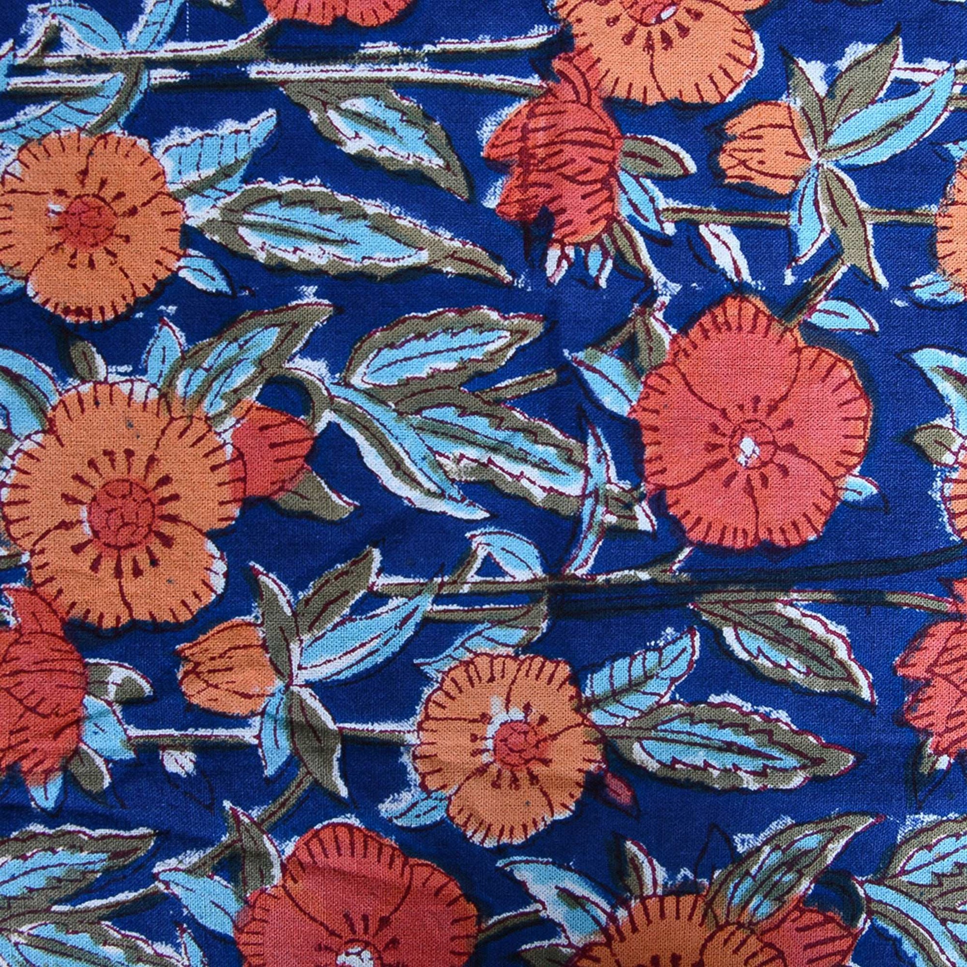 Floral Block Printed Table Cloth For Dinning Decoration - My Store