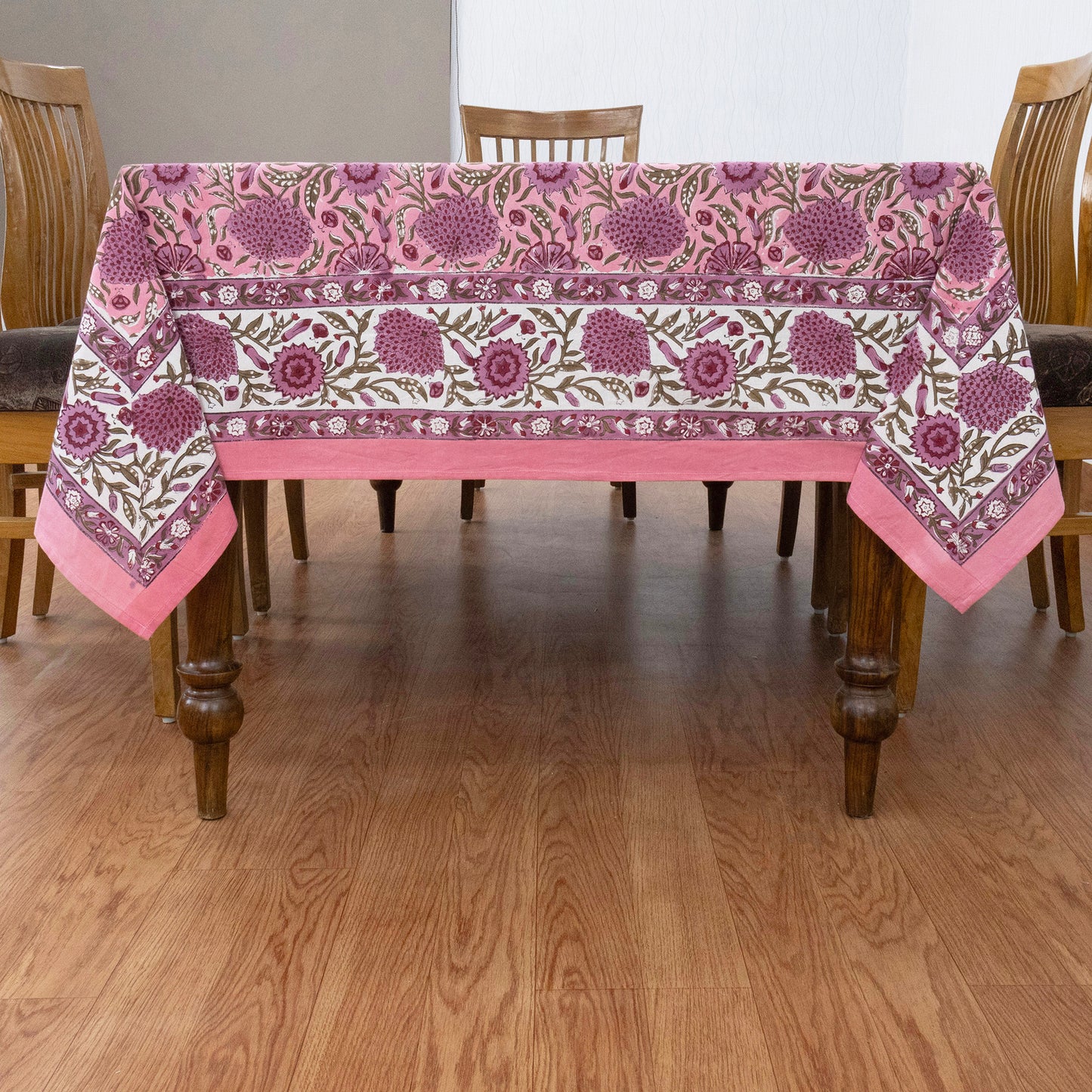 Modern Style Home & Living Pink and Red Floral Table Cloth - My Store