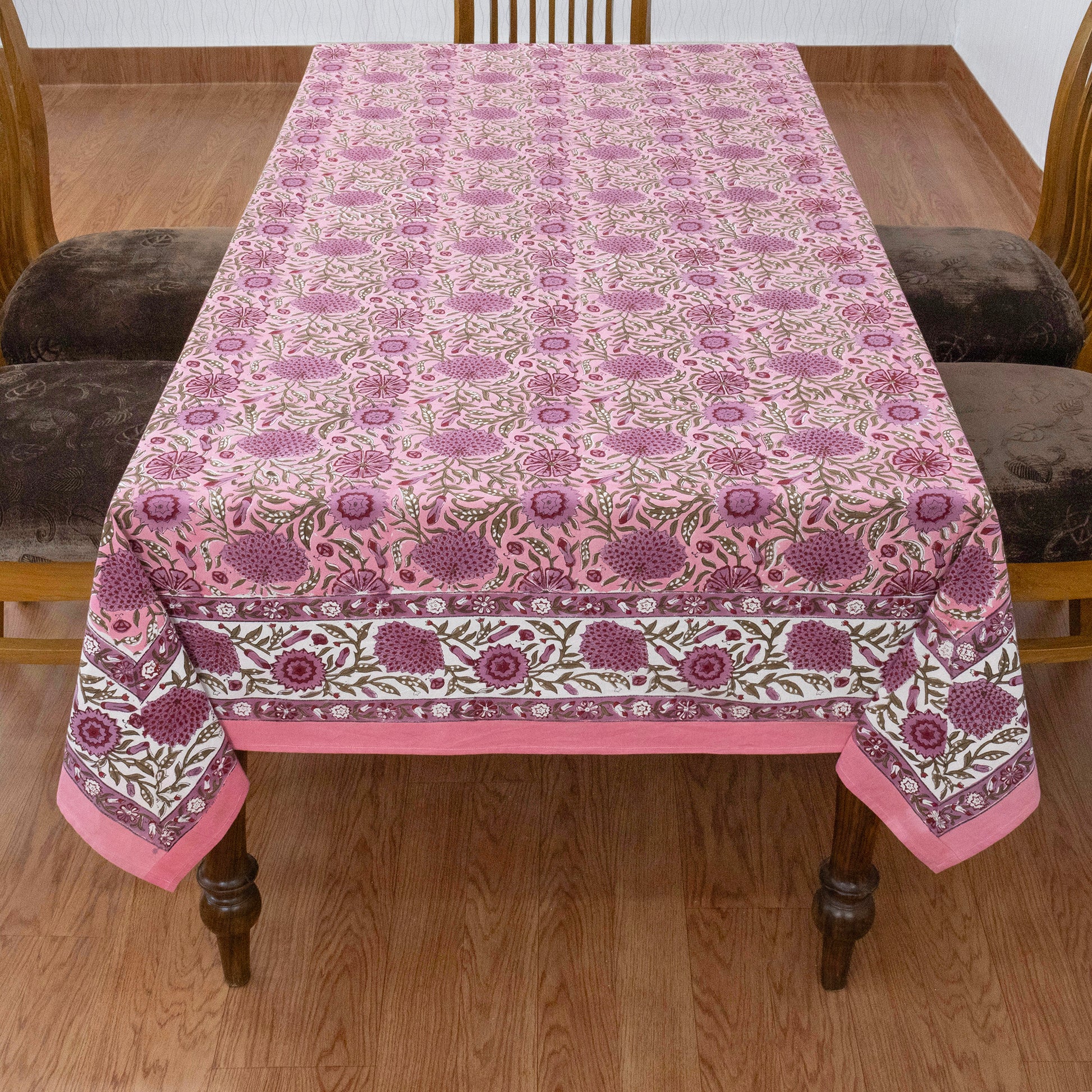 Modern Style Home & Living Pink and Red Floral Table Cloth - My Store