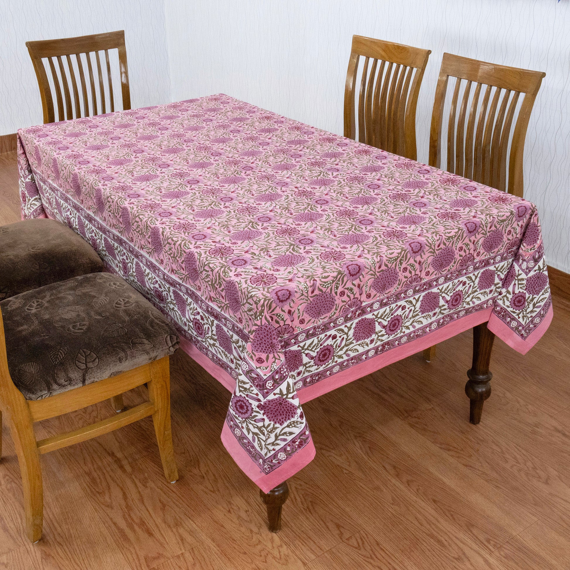 Modern Style Home & Living Pink and Red Floral Table Cloth - My Store