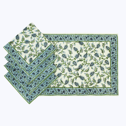 Indian Hand Block Printed Cotton Napkins Set Of 4 - My Store