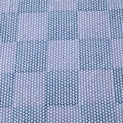 Blue and Gray Block Print Cotton Tablecloth, Handmade Indian Rectangle Table Linen - My Store