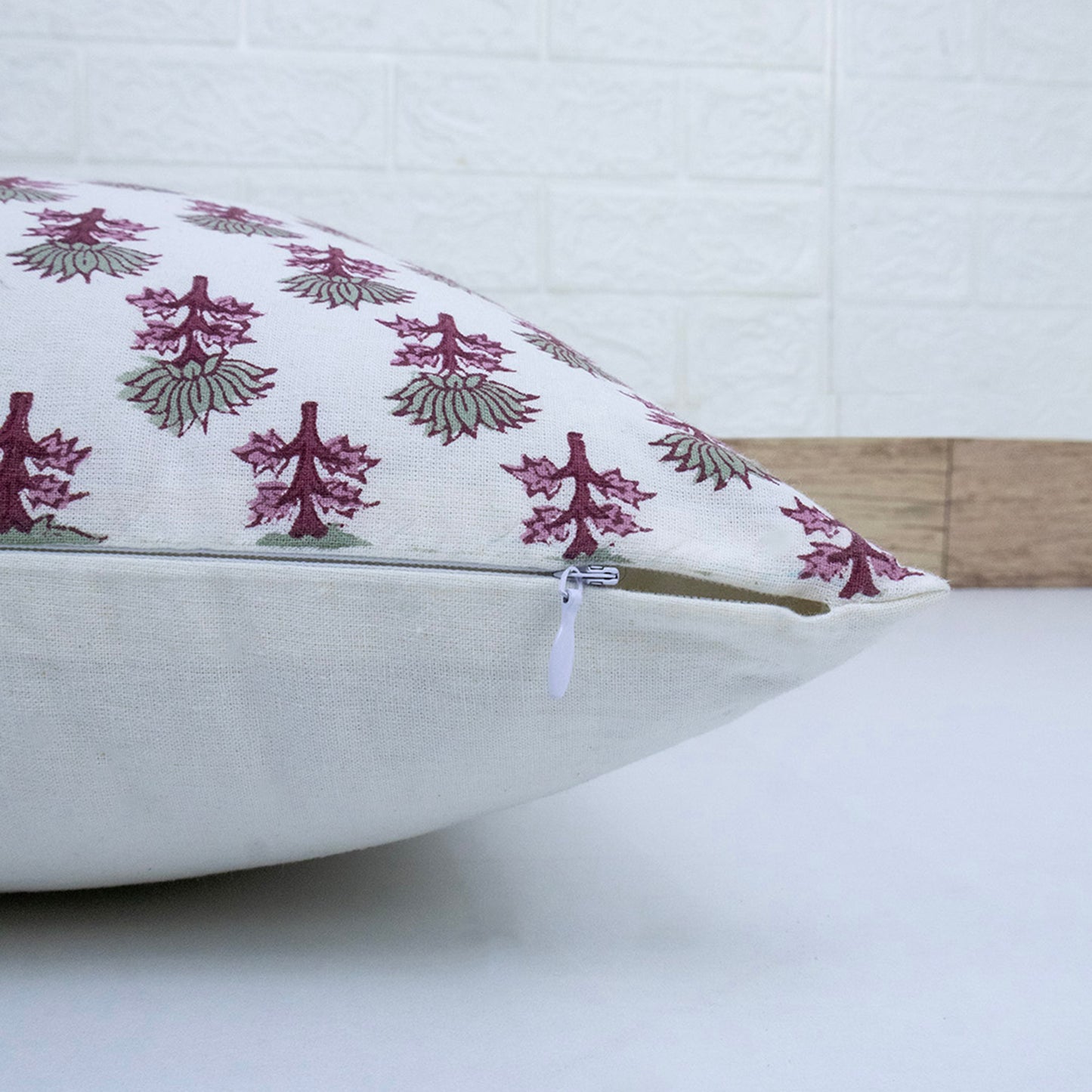 Block Printed Cotton Cushion Cover Floral Print Pillow Cover Handmade Boho Sofa Decor Cushion Cover Case