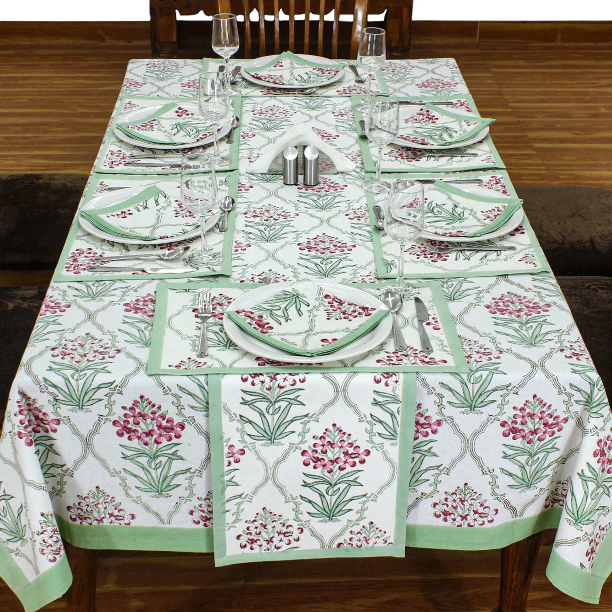 Indian Handmade Block Printed Table Cloth For Dinning Table Cover - My Store