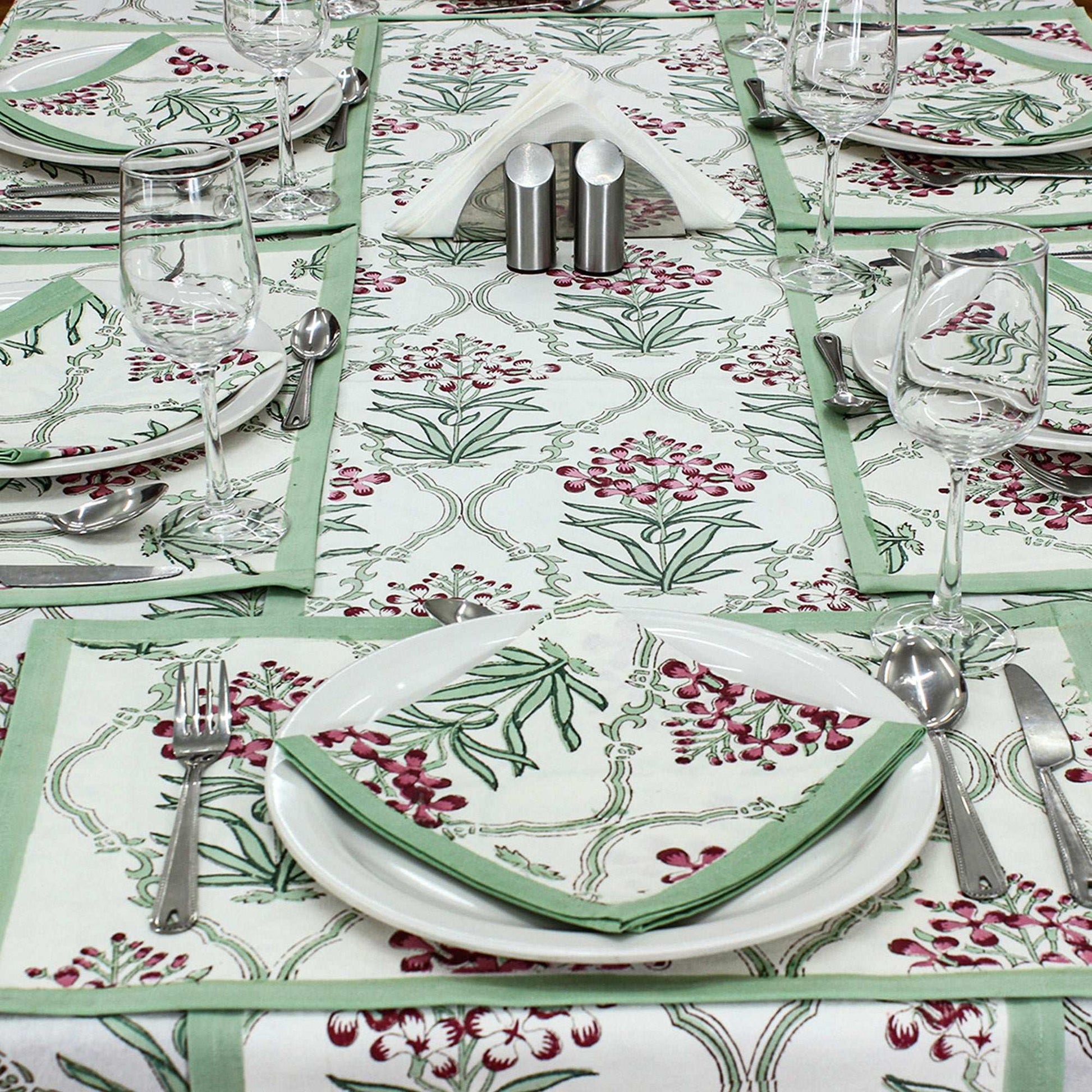 Indian Handmade Block Printed Table Cloth For Dinning Table Cover - My Store