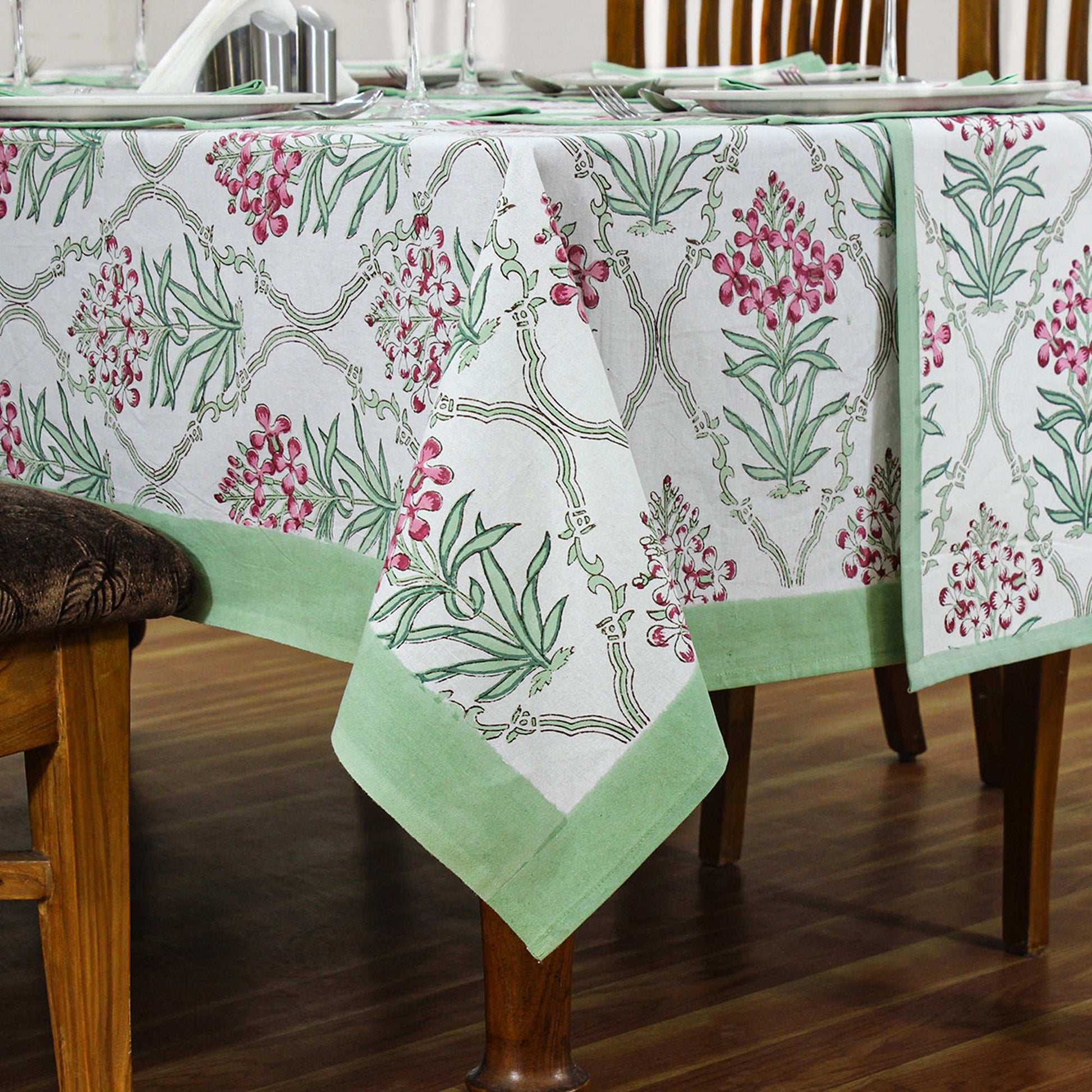Indian Handmade Block Printed Table Cloth For Dinning Table Cover - My Store