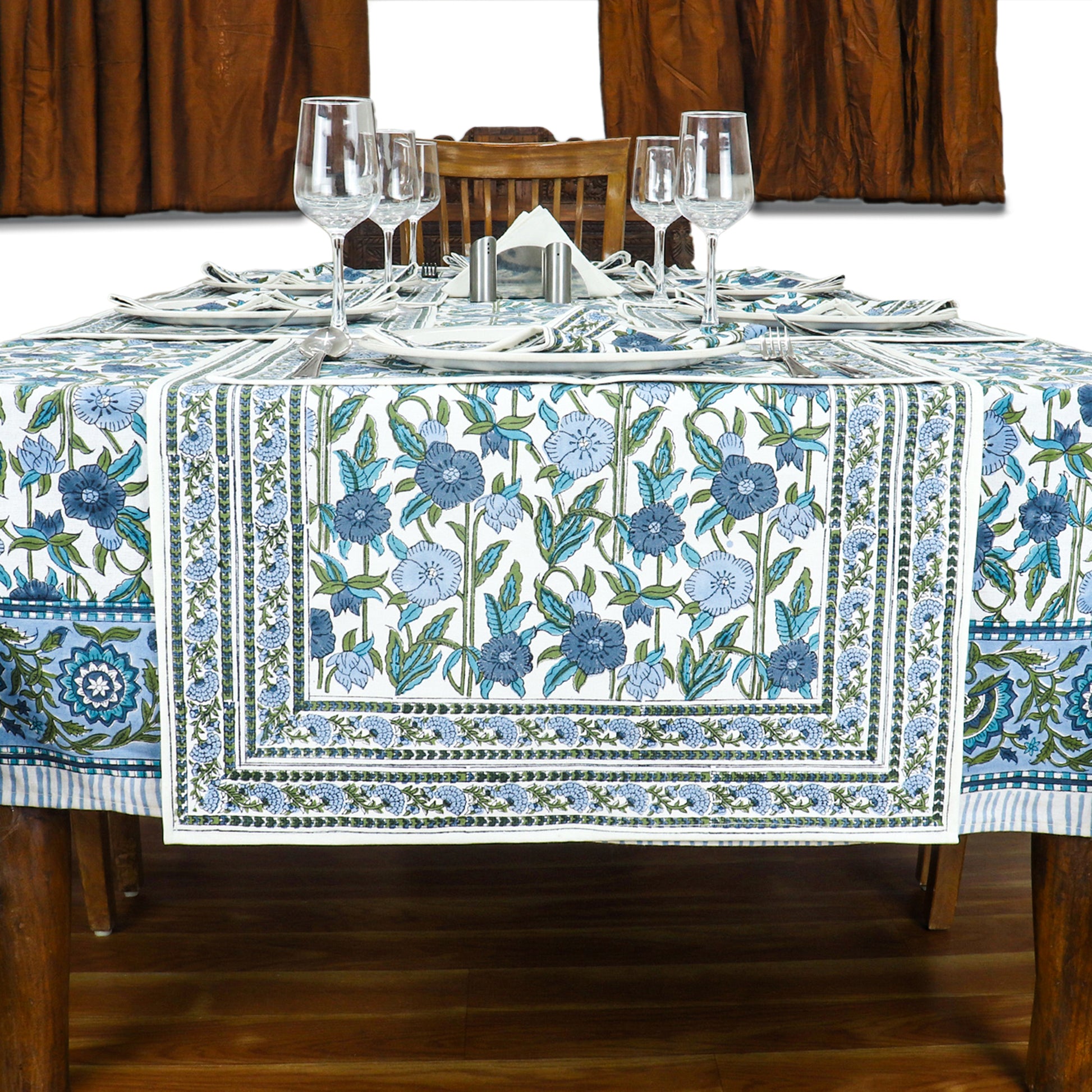 Dinning Table Cover - Block Printed - Handmade - Customize - My Store