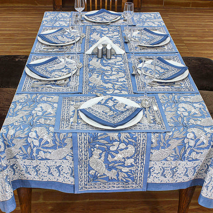 Floral Cotton Block Printed Tablecloth For Dinning Table Cover - My Store