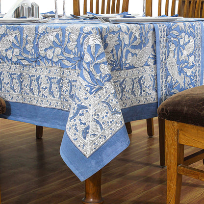 Floral Cotton Block Printed Tablecloth For Dinning Table Cover - My Store