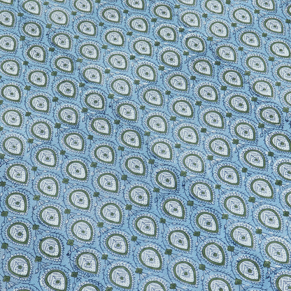 Blue and Green Floral Block Printed Table Cover & Gift for New Home Decoration - My Store