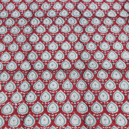 Cotton Red and White Hand Block Printed Dinning Tablecloth - My Store