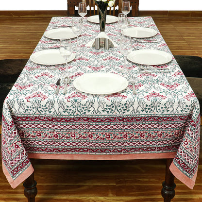 Indian Handmade Block Printed Cotton Tablecloth For Dinning Decor - My Store