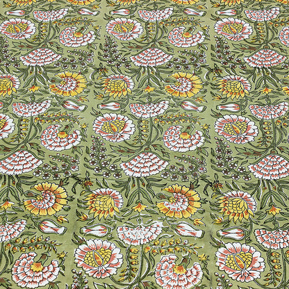 Indian Handmade Block Printed Cotton Round Tablecloth - My Store