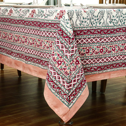 Indian Handmade Block Printed Cotton Tablecloth For Dinning Decor - My Store