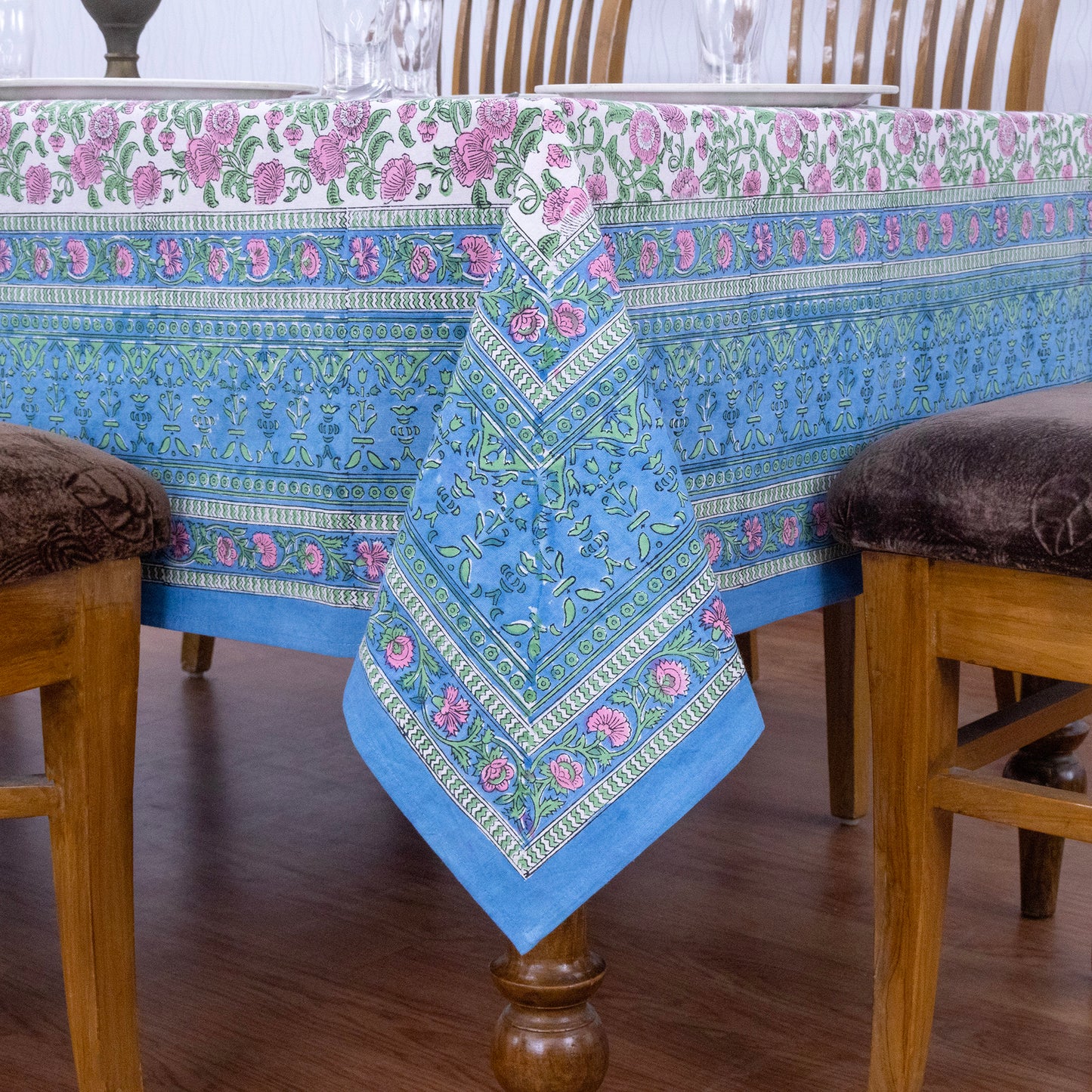 handmade tablecloth, pink and green tablecloth, block printed table cover, cotton table cover, premium cotton tablecloth, floral tablecloth, indian tablecloth, Jaipuri tablecloth, green and pink table linens, boho home decor, table cover for dinning table cover, rectangle table cover, table cloth for dinning decor, custom table cloth,  washable table cloth, outdoor tablecloth, indoor tablecloth, gifts for fathers day