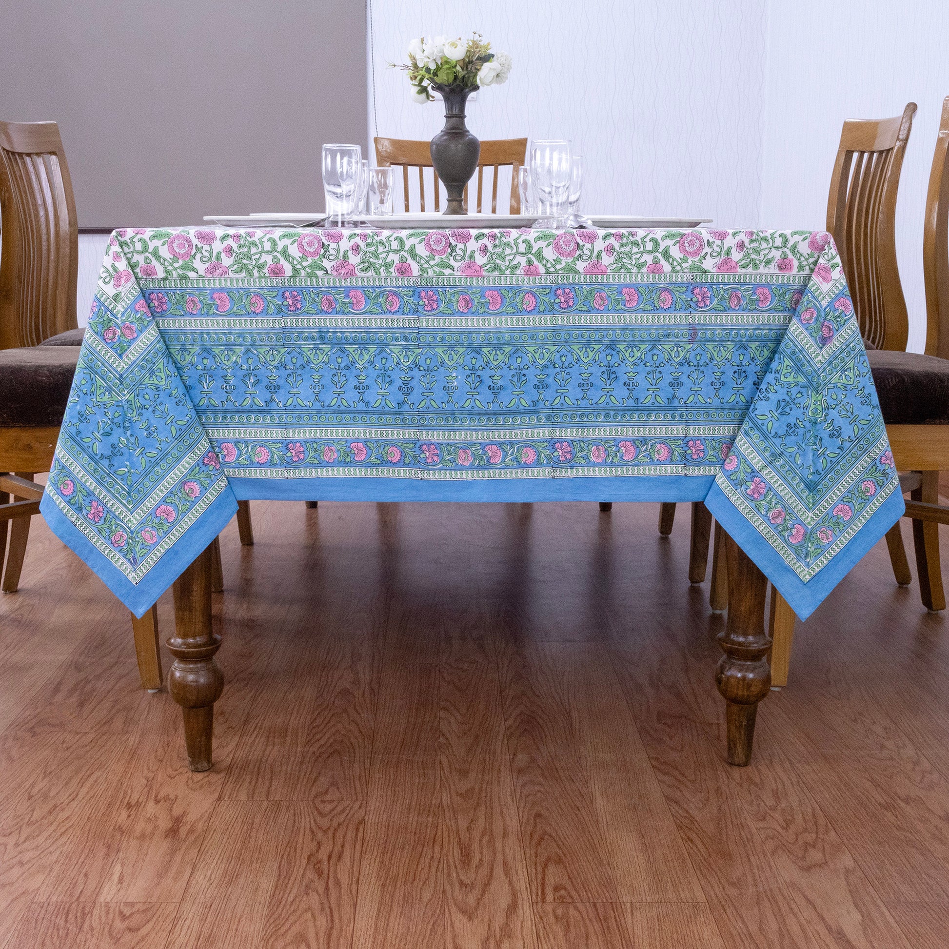 handmade tablecloth, pink and green tablecloth, block printed table cover, cotton table cover, premium cotton tablecloth, floral tablecloth, indian tablecloth, Jaipuri tablecloth, green and pink table linens, boho home decor, table cover for dinning table cover, rectangle table cover, table cloth for dinning decor, custom table cloth,  washable table cloth, outdoor tablecloth, indoor tablecloth, gifts for fathers day
