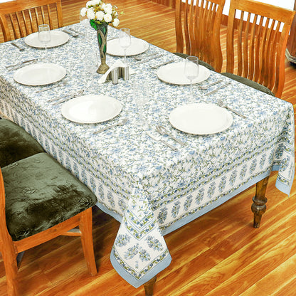 Green With White Handmade Table Cover For Rectangle Dinning Decor - My Store