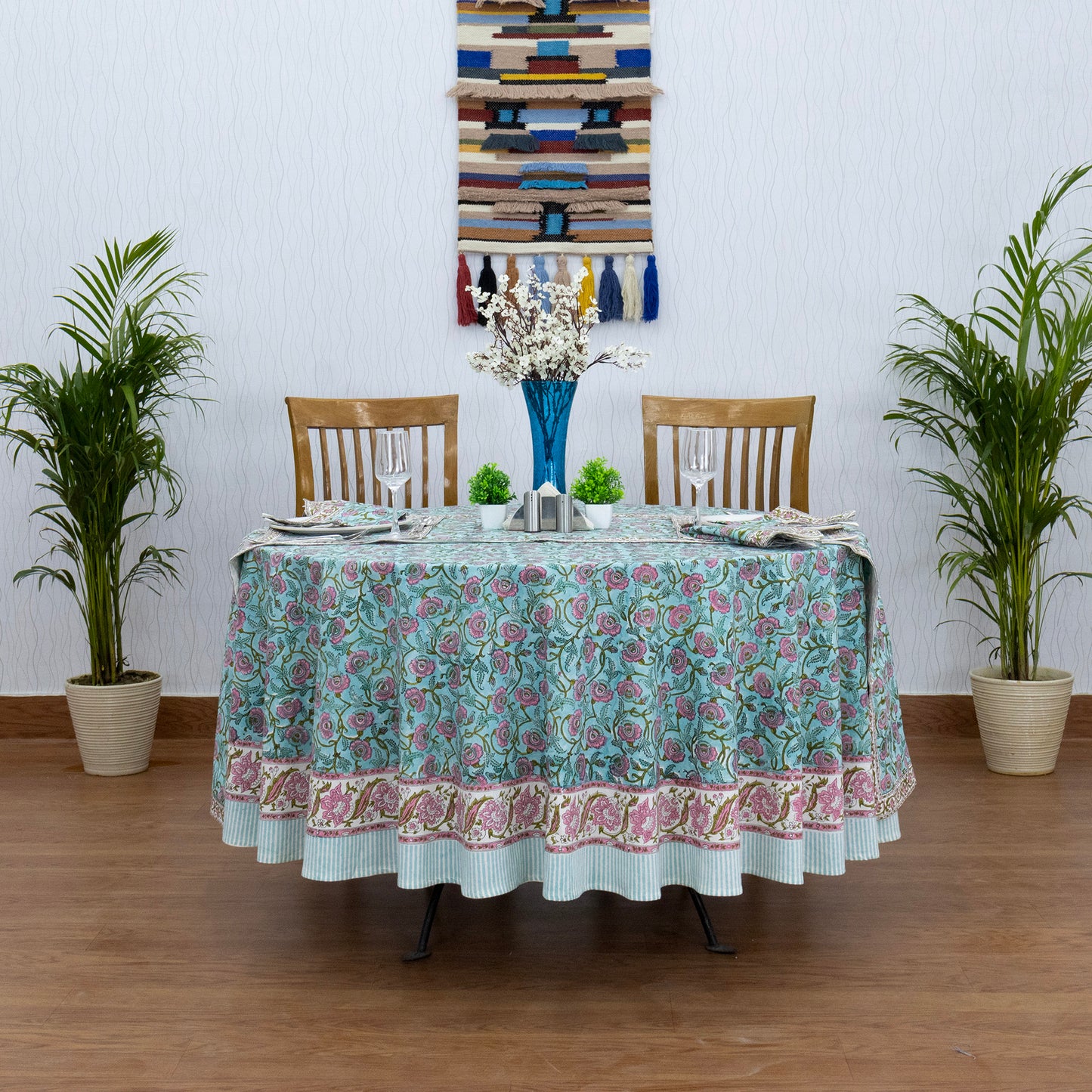 Indian Handmade Block Printed Cotton Tablecloth - My Store