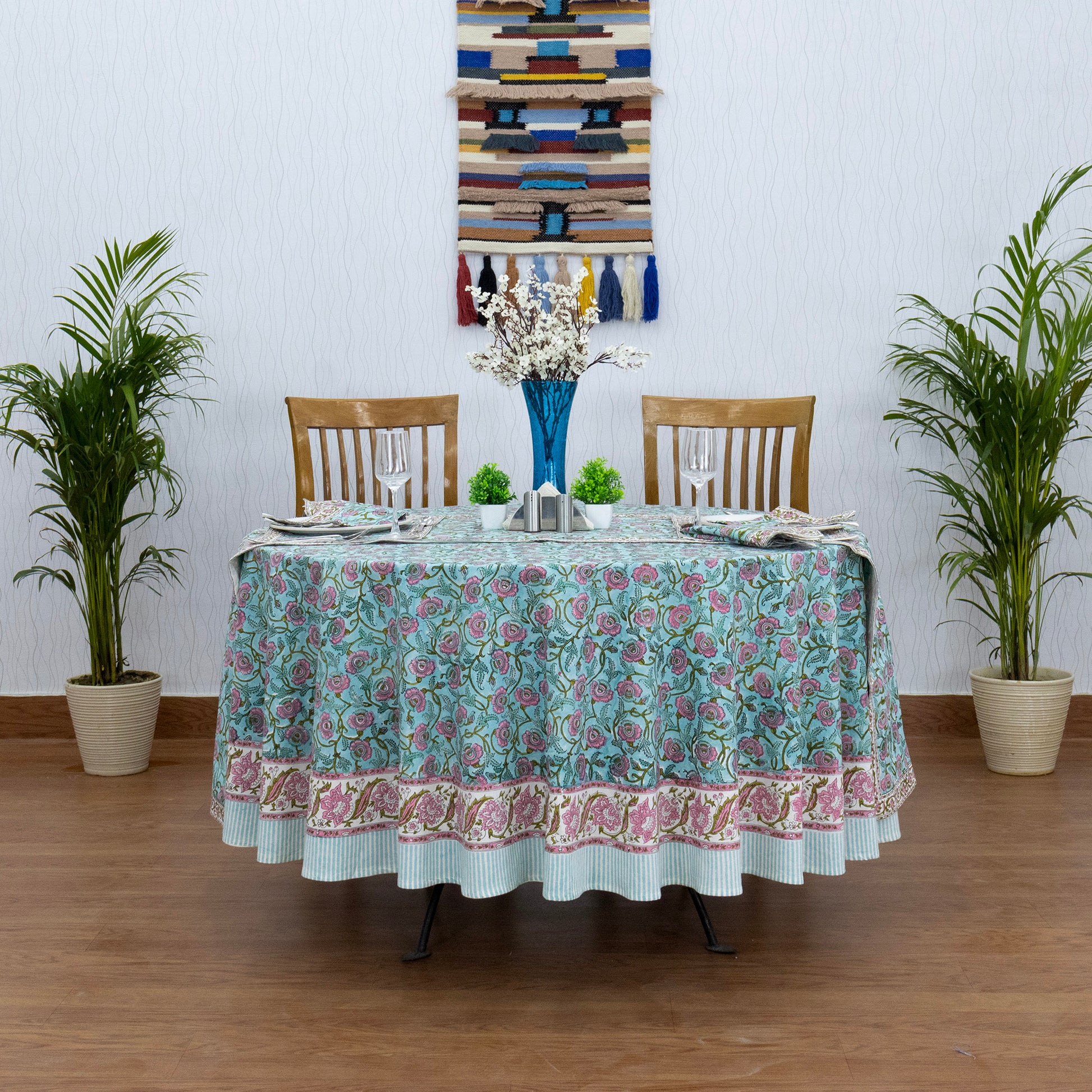 Indian Handmade Block Printed Cotton Tablecloth - My Store